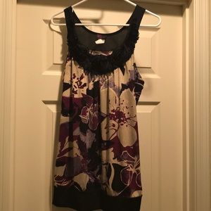 Floral dressy tank top